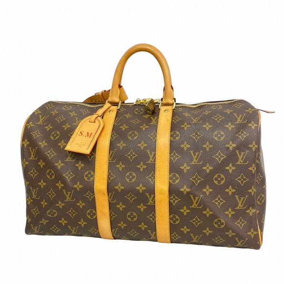 Louis Vuitton Bag Boston Brown Monogram Keepall - Picture 1 of 9
